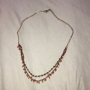 Gold beaded necklace